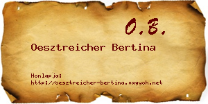 Oesztreicher Bertina névjegykártya